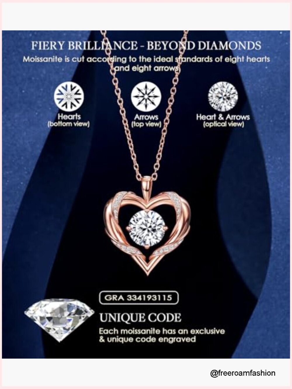 2-3 Ct Moissanite Heart Pendant Necklace 18K Gold Plated 925 Sterling Silver - Picture 5 of 7